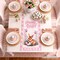 Easter Bunny 72" Jacquard Table Runner, High Quality Spring Holiday Rectangle Tablecloth with Cute Rabbit Design